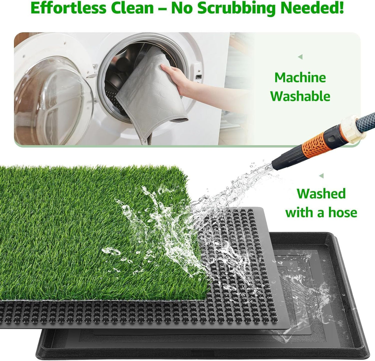Dog Toilet Tray W/Dog Grass Pee Pad Artificial Grass Puppy Toilet Training