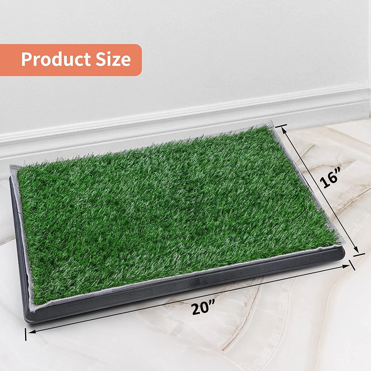 Dog Toilet Tray W/Dog Grass Pee Pad Artificial Grass Puppy Toilet Training