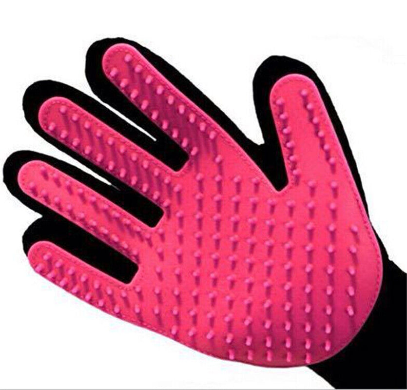 Pet Dog Cat Grooming Glove Deshedding Brush Fur Remover Mitt Left Right Hand