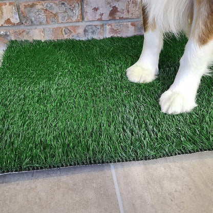 Dog Toilet Tray W/Dog Grass Pee Pad Artificial Grass Puppy Toilet Training
