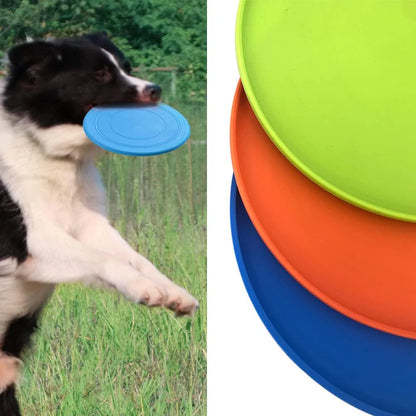 Dog Flying Disc, 3 Pack Dog Flyer Toys, Soft Rubber Interactive Lightweight Flying Disc Dog Toy for Small Large Dogs - Floats in Water & Safe on Teet