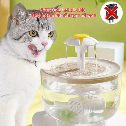 5V USB Powered Whisper-Quiet Automatic Pet Water Fountainfor Cats Dog - Food-Grade Pp Material, Low Voltage Operation