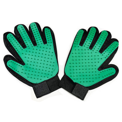 Pet Dog Cat Grooming Glove Deshedding Brush Fur Remover Mitt Left Right Hand