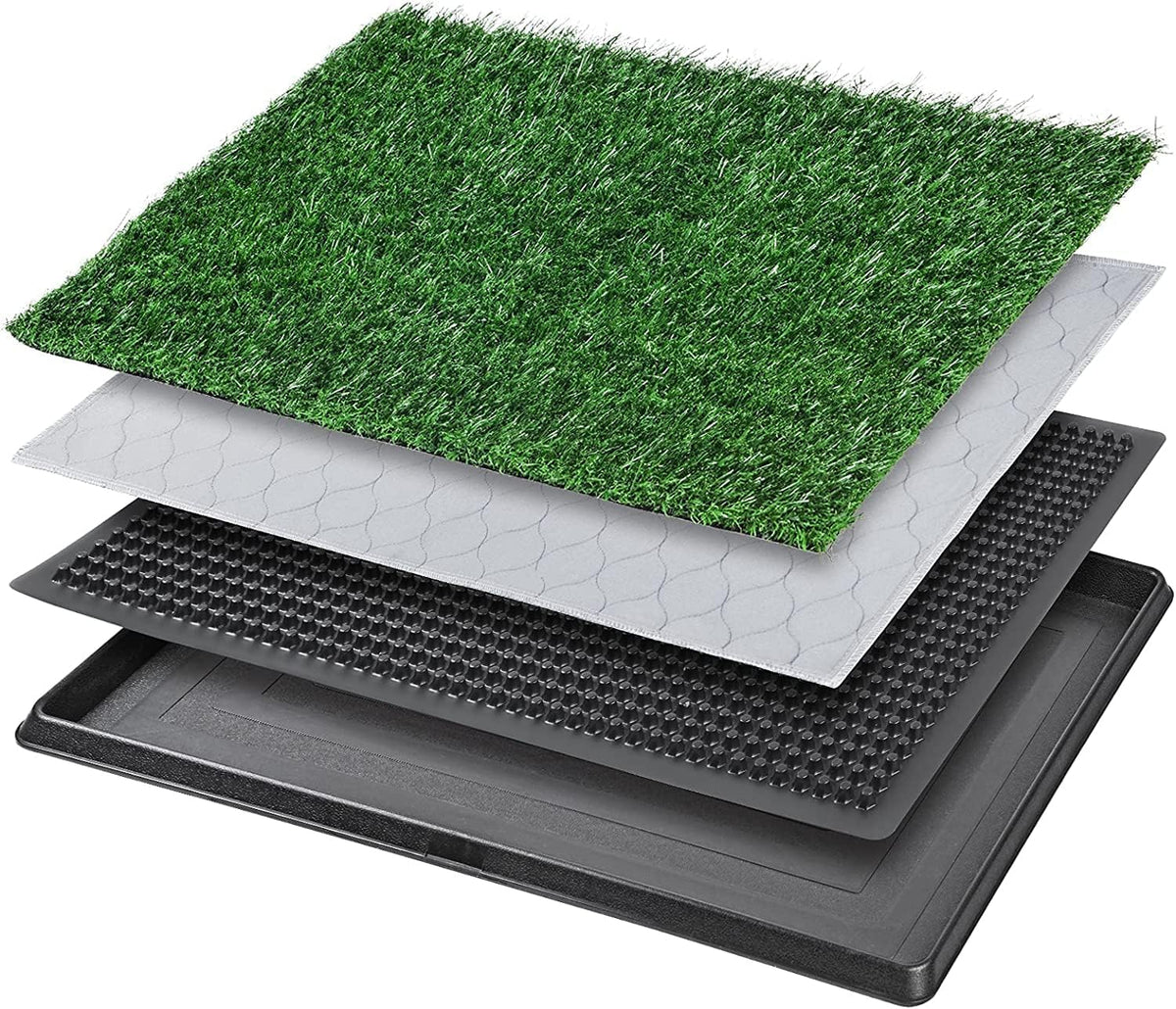 Dog Toilet Tray W/Dog Grass Pee Pad Artificial Grass Puppy Toilet Training